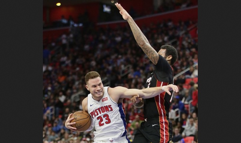 Pistons win again with Griffin, 111-107 over Heat
