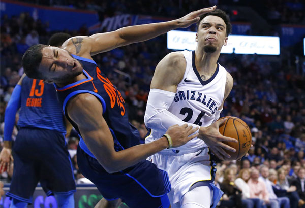 George powers short-handed Thunder past Grizzlies