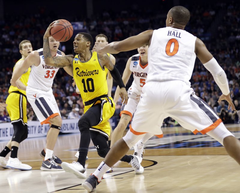 No. 16 UMBC stuns No. 1 Virginia 74-54 to make NCAA history