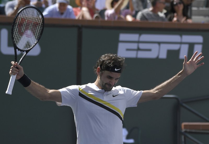 Federer seeking 6th title at Indian Wells against Del Potro