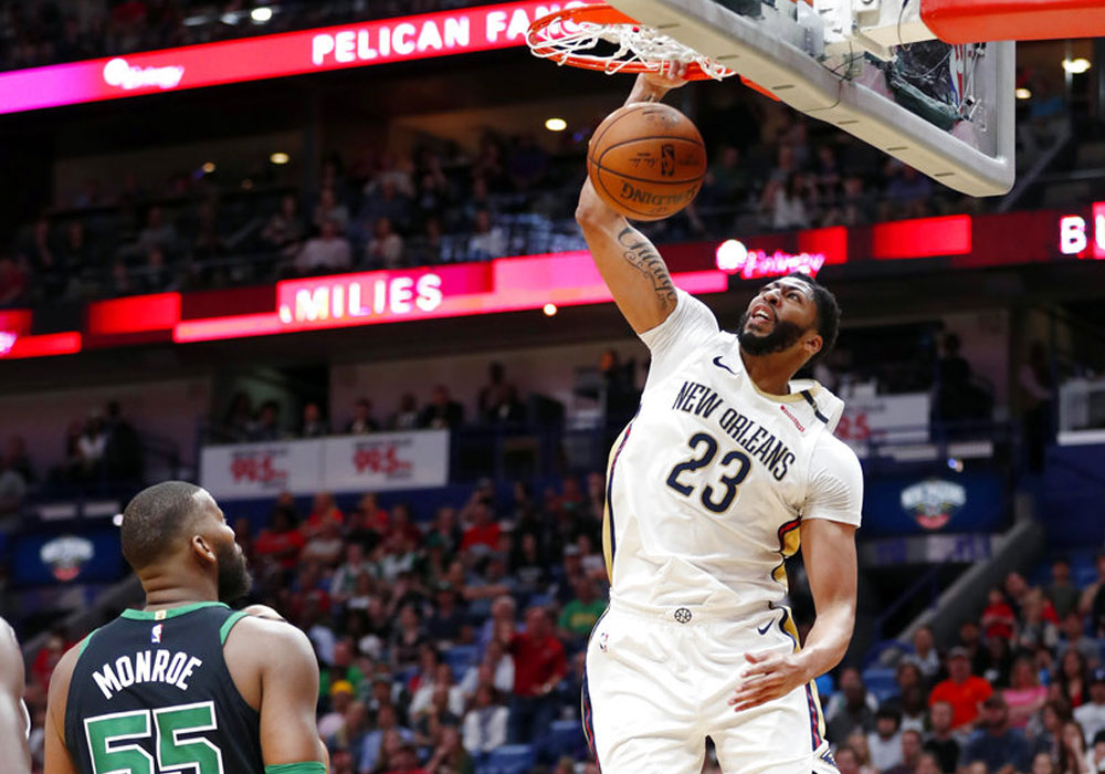 Davis powers Pelicans past Celtics