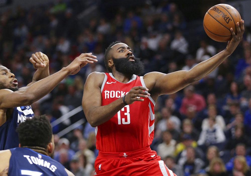 Harden takes over anew as Rockets fend off Timberwolves