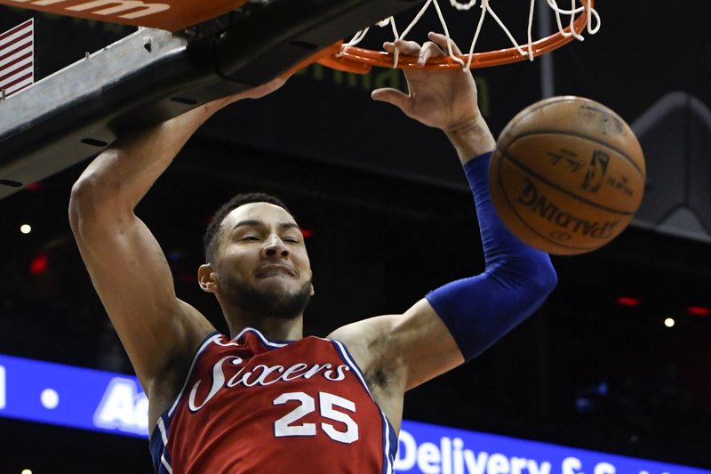 Simmonsâ triple-double paces Sixers to 9th straight win