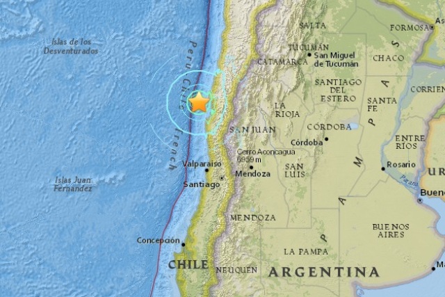 6.9-magnitude quake hits off Chile; no damage reported
