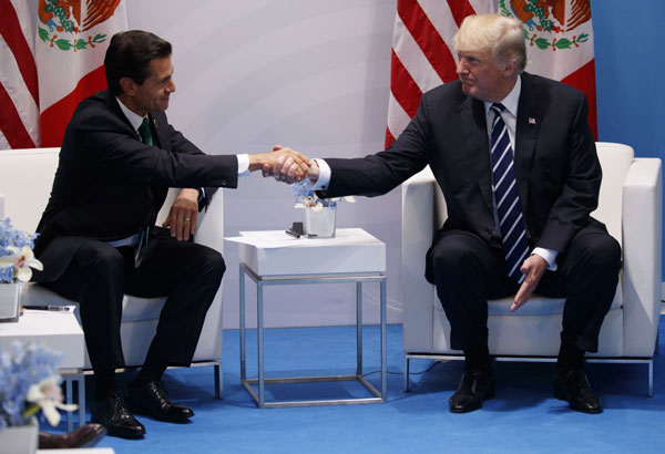 Trump sits down with Mexico's president at last