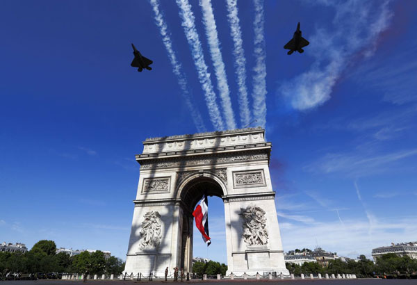 France gives pride of place to the US for its Bastille Day