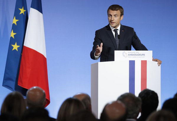 France's Macron: Fighting terrorism abroad is top priority