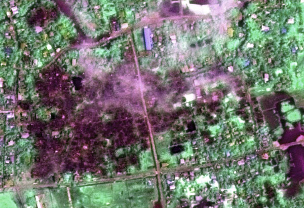 Satellite images released of burned Myanmar area