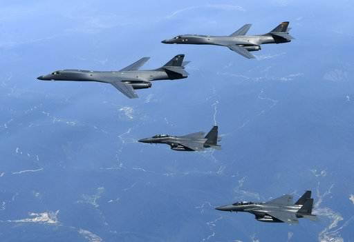 US bombers from Guam conduct exercise over Korean Peninsula