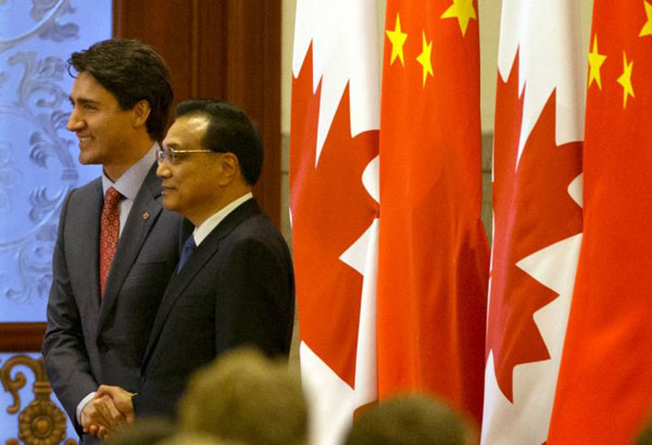 Trudeau: China trade pact should reflect 'Canadian values'