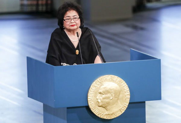 Peace laureate urges world to 'see the light' and ban nukes