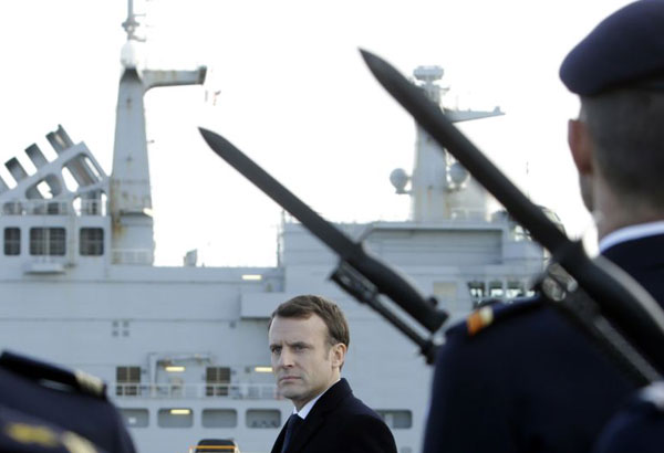 France's Macron pledges big increase in defense budget