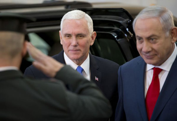 Pence tells Israel US Embassy to move to Jerusalem in 2019