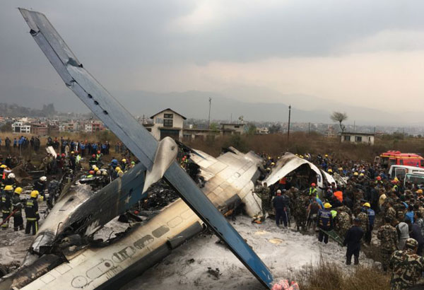 Plane carrying 71 people crashes, catches fire in Kathmandu