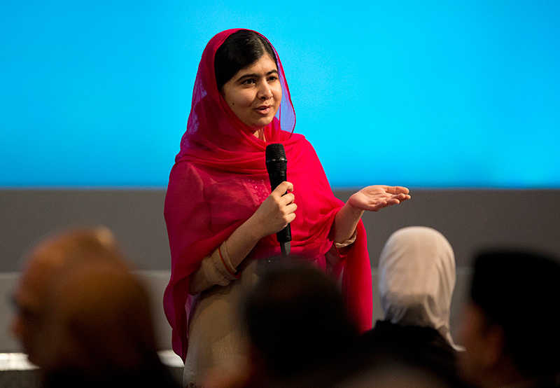 Malala says she will continue fight for girls' education