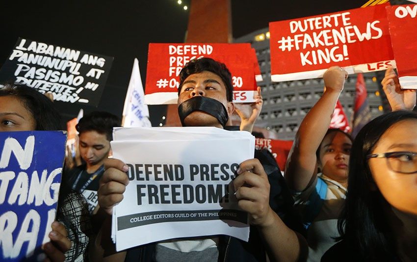 'Self-censorship' sa newsroom, nangyayari sa ilalim ni Digong â��int'l group