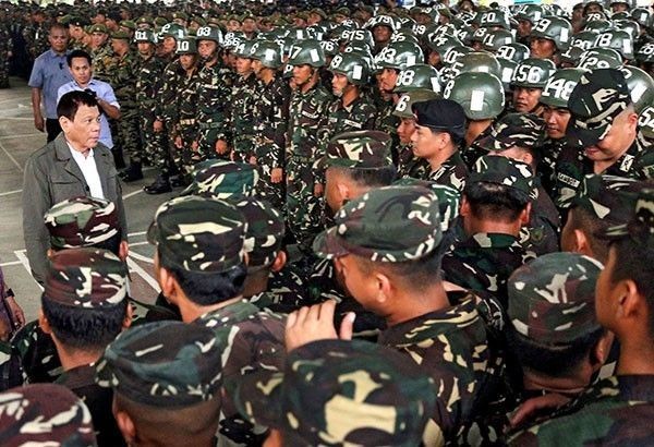 Duterteâ��s Christmas wish: More funds for soldiers, cops