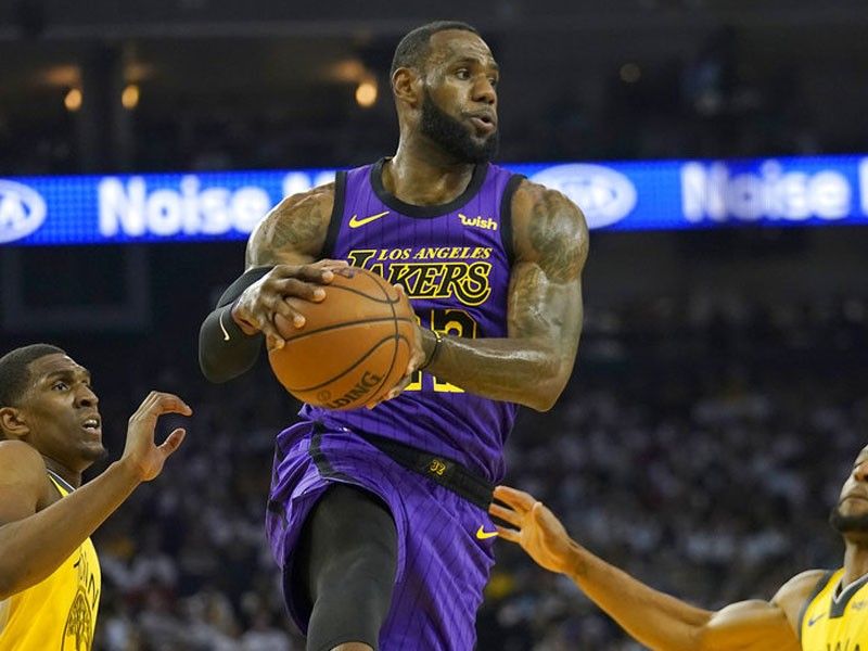 Lakers lose LeBron James to groin injury, rout Warriors