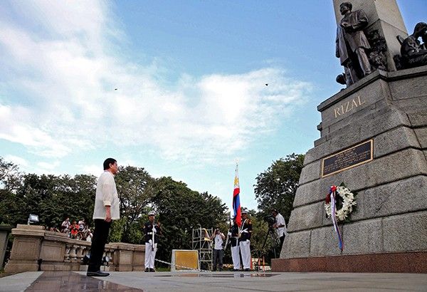 Duterte to Filipinos on Rizal Day: Embody his patriotism