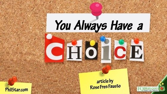You always have a choice! (Understanding responsibility/fault fallacy as you welcome 2019)