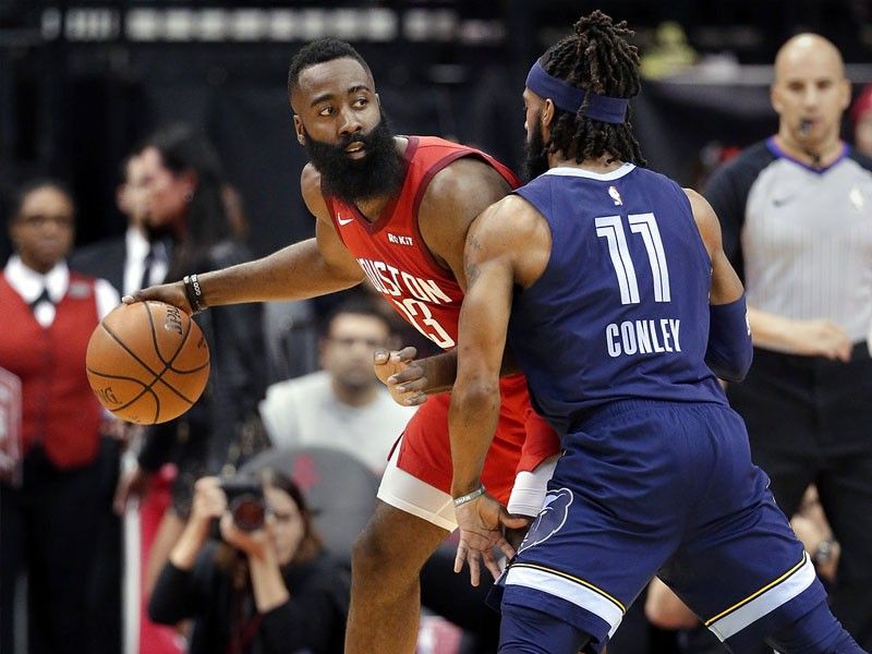 Harden's 43 points, triple-double steer Rockets past Grizzlies