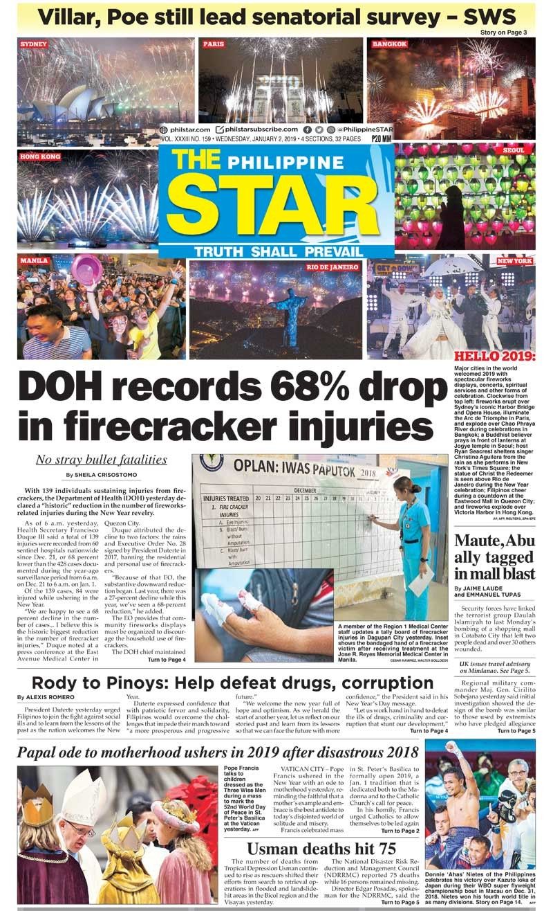 The Star Cover January 2 2019 Philstar Com