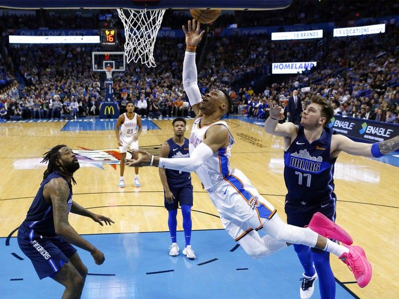 Westbrook rebounds with triple-double as Thunder beat Mavs