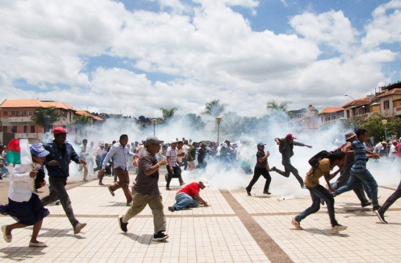 Madagascar police fire tear gas to break up opposition protest