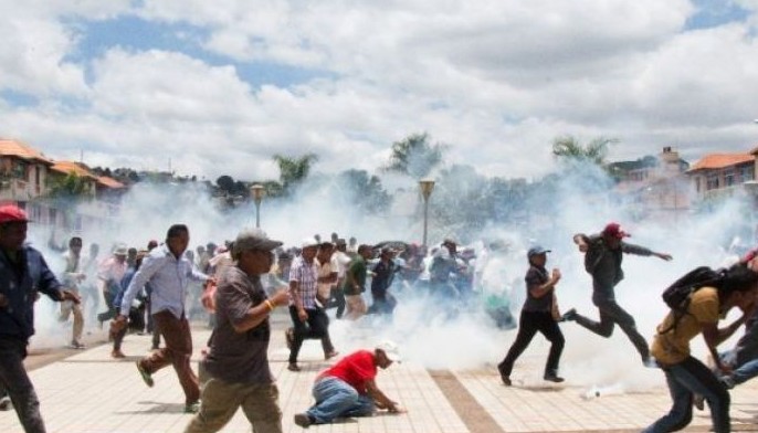 Madagascar police fire tear gas to break up opposition protest