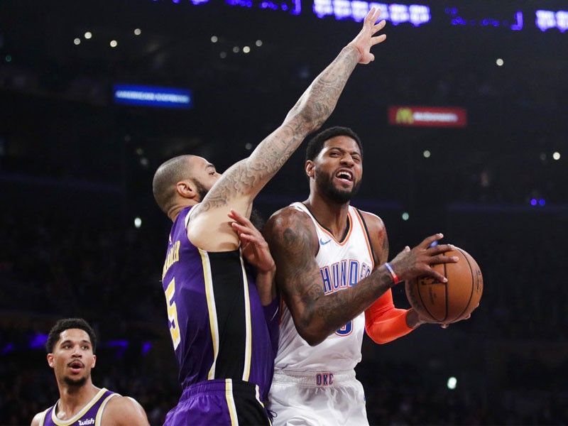 George drops 37 points amid boos in Thunder win vs Lakers