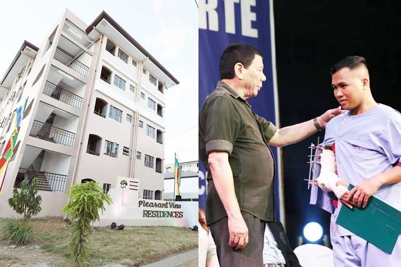 Duterte turns over homes to wounded soldiers, cops