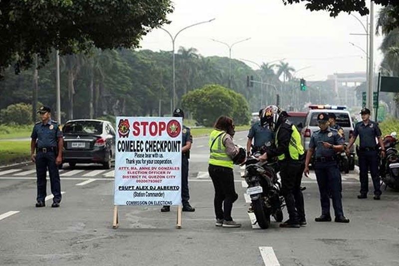 25 katao naaresto sa unang araw ng Comelec checkpoints