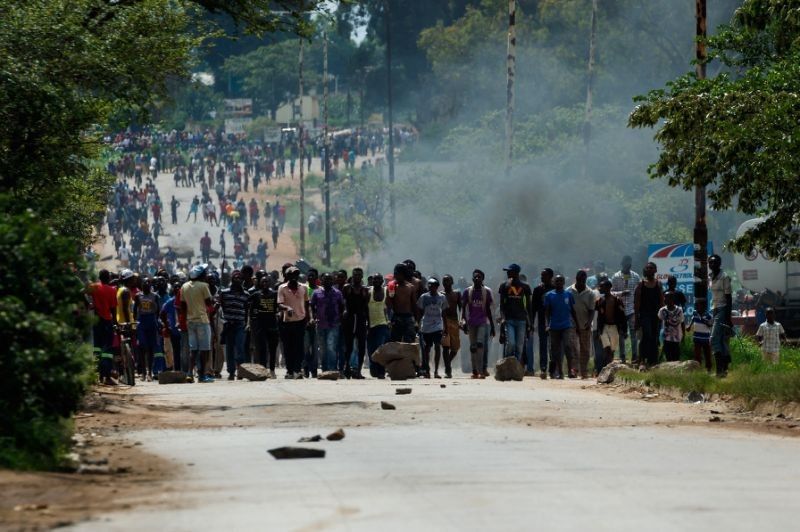 Zimbabwe police clash with protesters at fuel rise protests