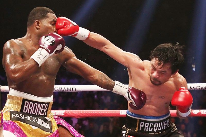 Pacman pinaliguan  ng suntok si Broner