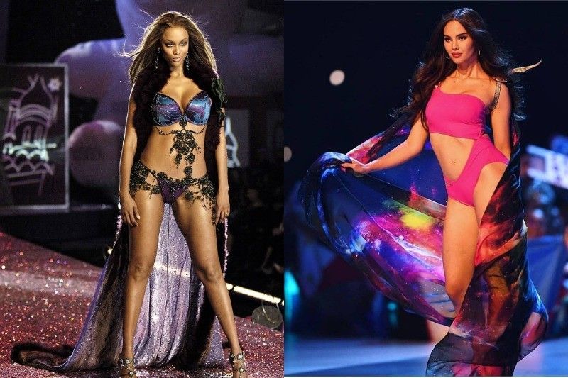 WATCH: Tyra Banksâ�� â��volcano strutâ�� meets Catriona Grayâ��s â��lava walkâ��