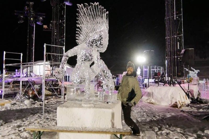 Filipino hailed winner in international ice sculpture competition in France
