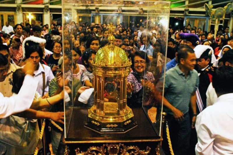 Heart relic of patron saint of the sick in Philippines