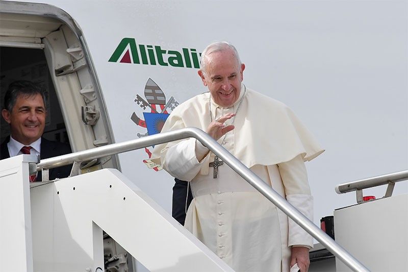 Pope Francis lands in UAE for historic visit