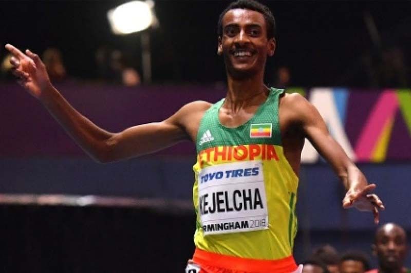 Ethiopia's Kejelcha just misses world indoor mile record