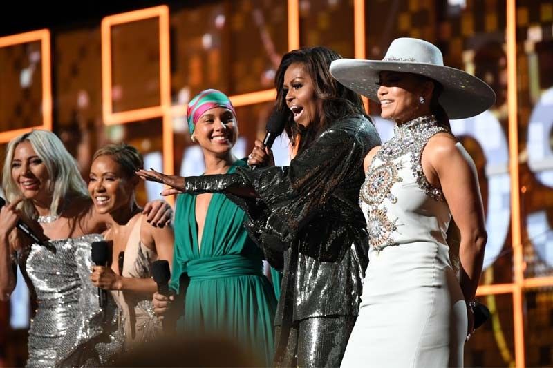 Michelle Obama delights Grammy crowd with girl power message