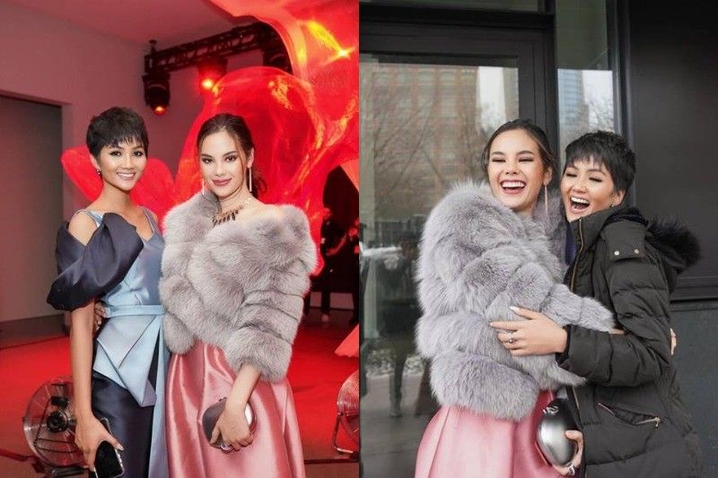 Catriona Gray, Vietnamâ��s Hâ��Hen Nie reunite in New York Fashion Week