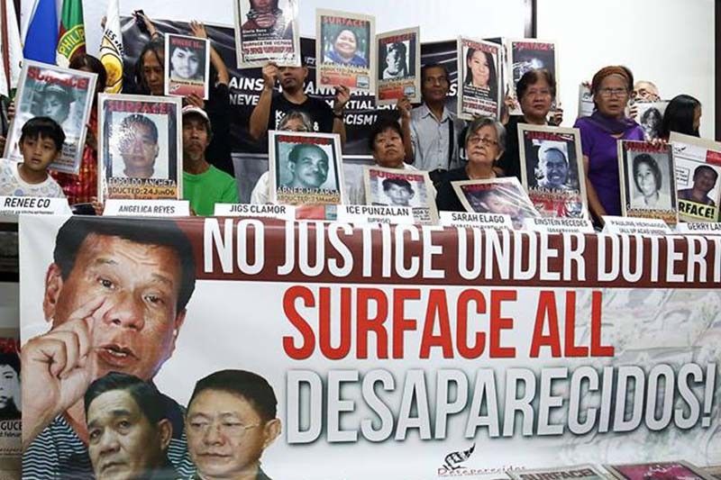 Families of desaparecidos urge UN to reject governmentâ��s move to delist cases of disappearances