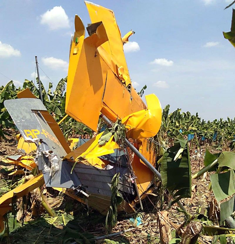 Plane crashes in banana farm