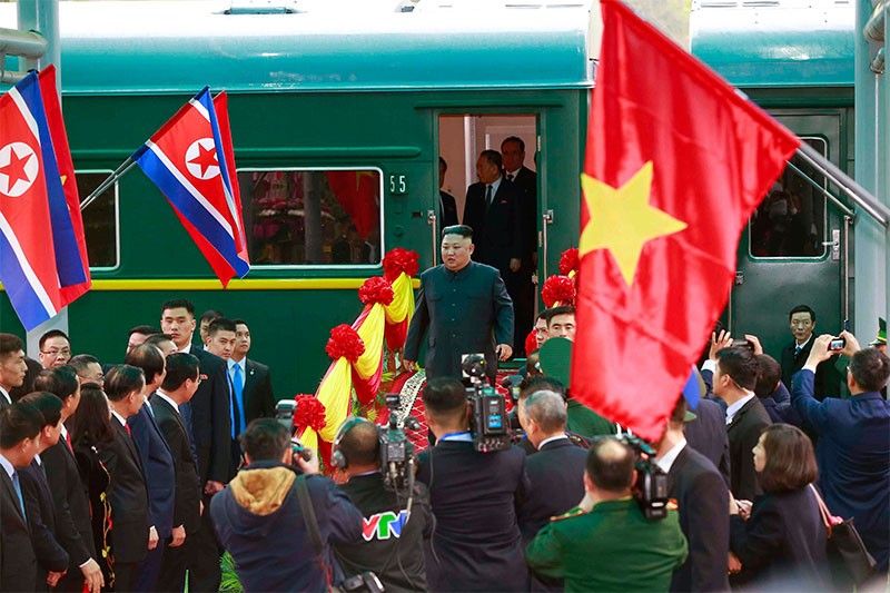 Kim arrives for nuclear summit with Trump after marathon train trip