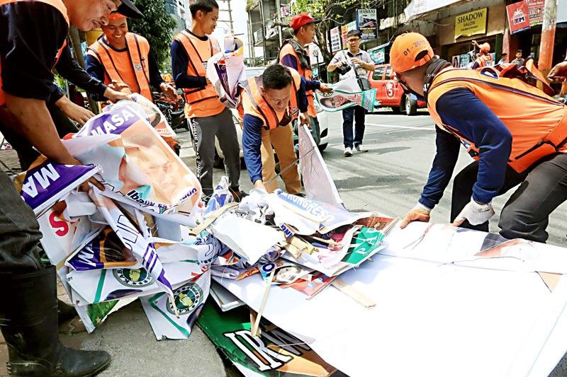 Dismantled posters to be used as evidence vs bets