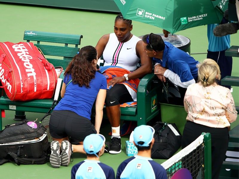 Ailing Serena Williams retires from 3rd round match at Indian Wells