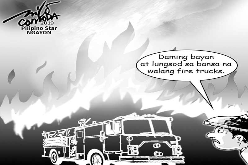 EDITORYAL - Daming bayan na walang fire truck