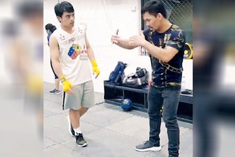 Pacquiao tutok sa training ng anak