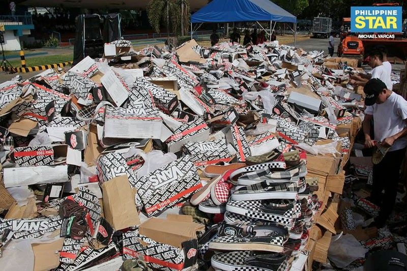 P65.4-M fake goods  destroyed at Crame