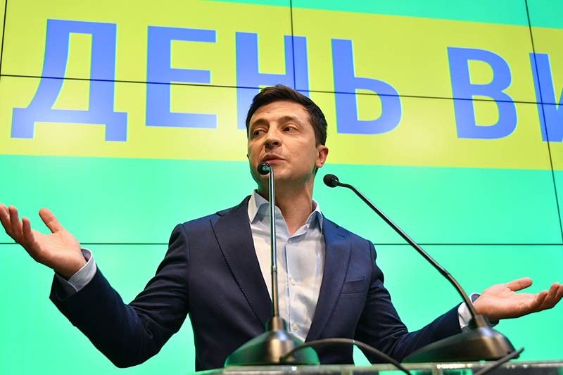 Ukraine comedian Zelensky wins presidency in landslide